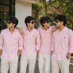 L Premium Classic Baby Pink Full Sleeve Shirt