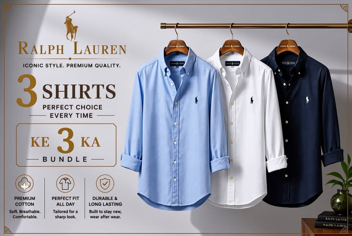 Men RL POLO Premium Oxford Shirts (Pack of 3)