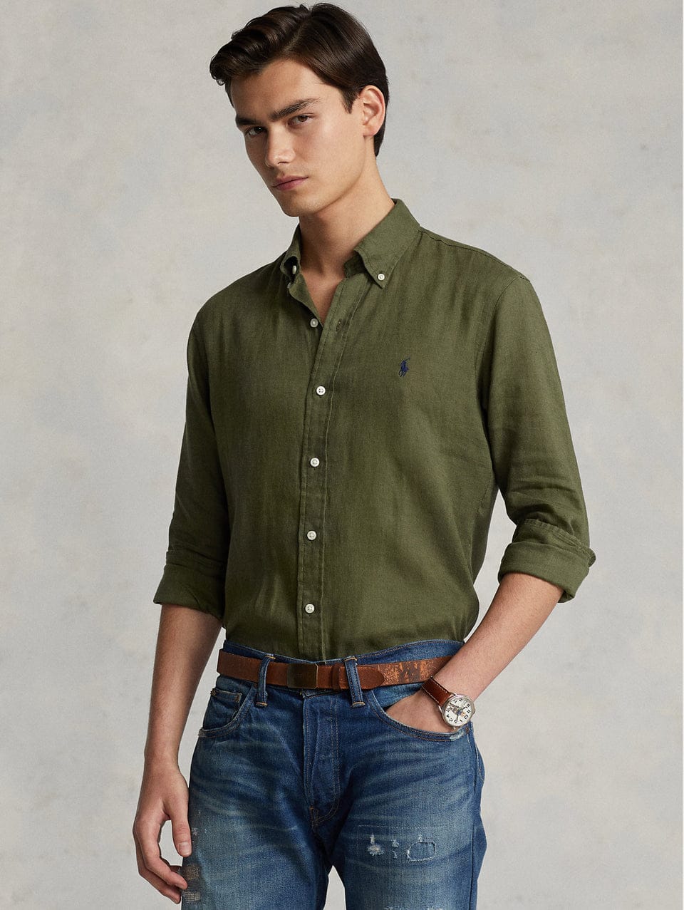 RL Bottle Green Oxford Shirt