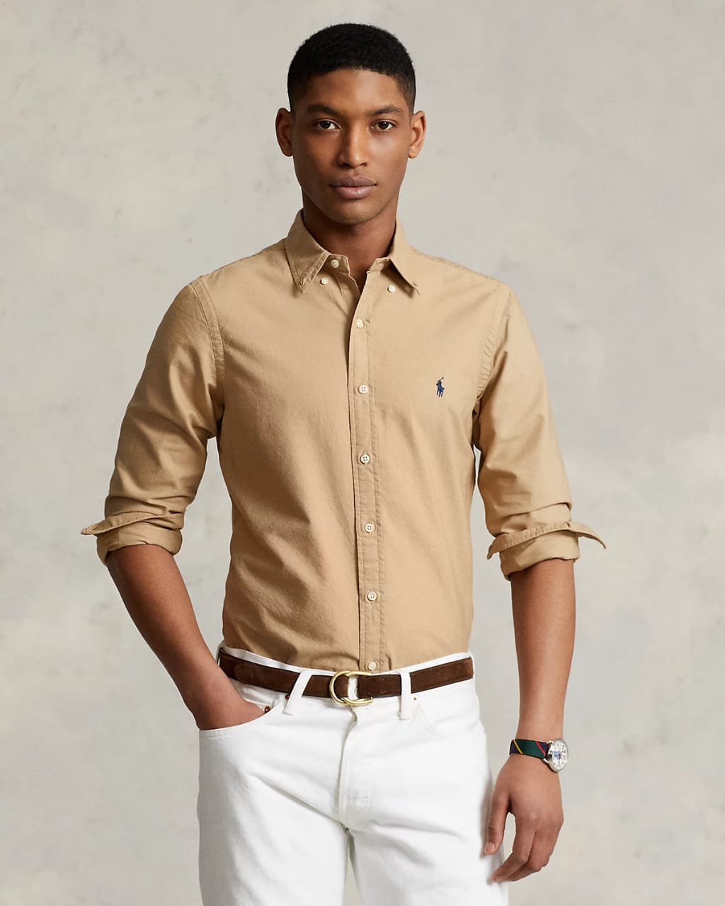 RL Tan Oxford Shirt